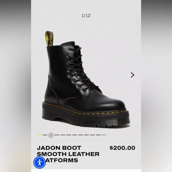 Dr Martens Black Jadon Platform Boots - Picture 7 of 9